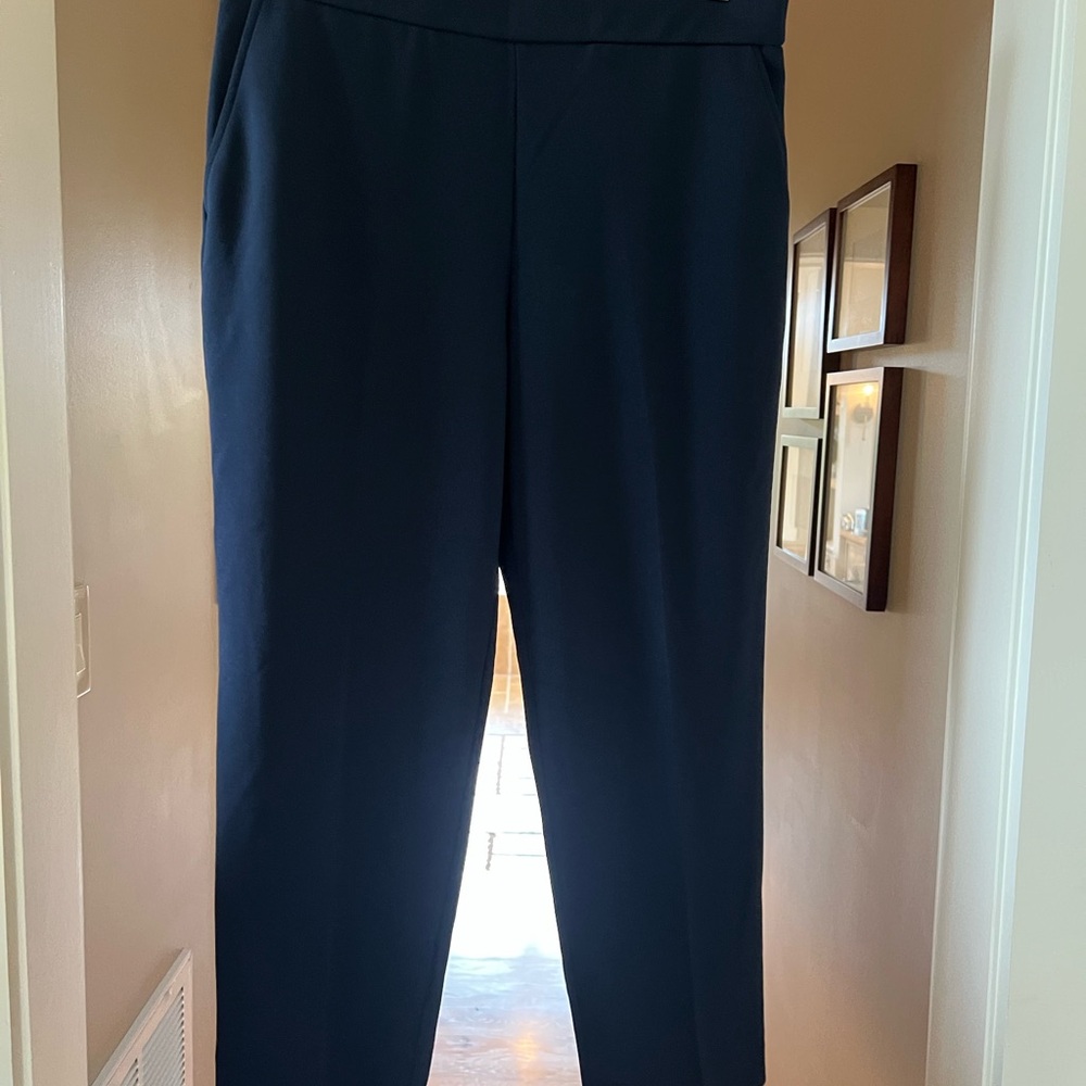 Hilary Radley Navy Straight Leg Pants
